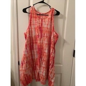 Women's Sleeveless Tie Dye Mini Tank Dress Unknown Size